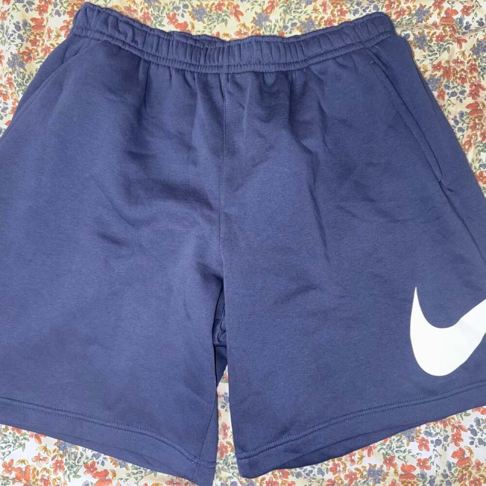 Nike Men's Navy Blue Fleece Swoosh Shorts BV2721 Size XXL New with Tags